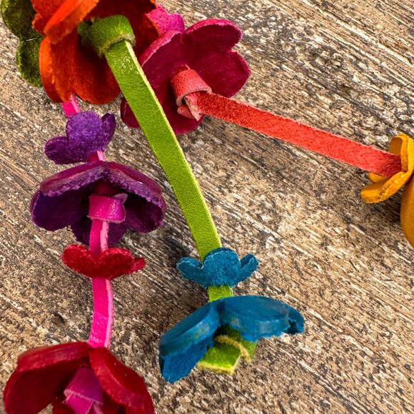 Leather Flower Purse Charm Genuine Leather Bag Charm NEW FAST SHIP - Picture 6 of 6